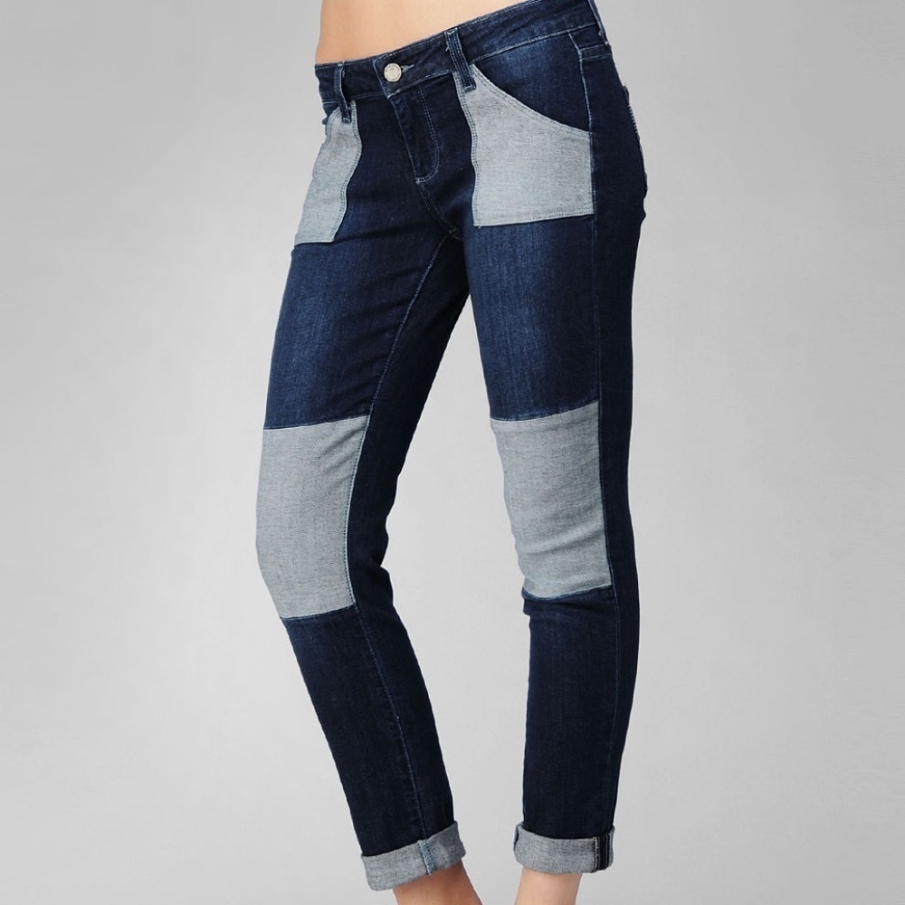 Paige Patchwork Jimmy Jimmy Skinny Jeans size 27
